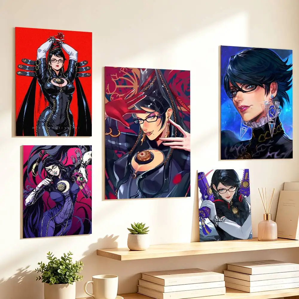 Dark Witch Aesthetic B-Bayonetta Poster HD Self Adhesive Waterproof Wall Art Ideal for Home Office Dorm Gift