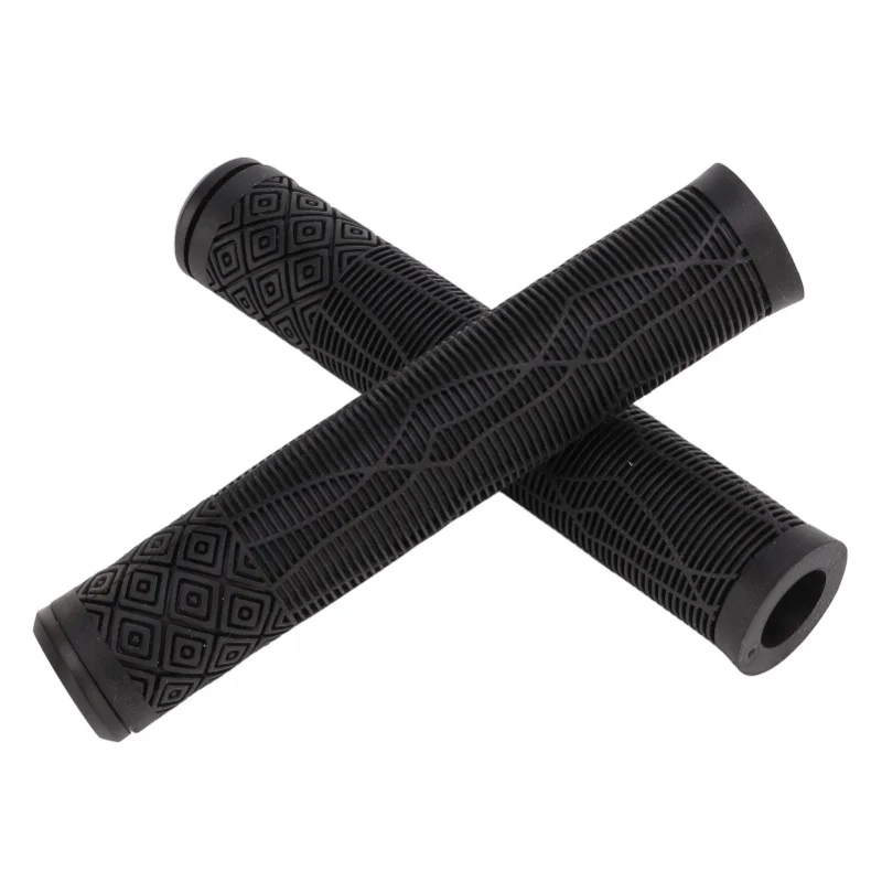 

MTB Bicycle Grip 22.2mm TPE Rubber Handlebar Cover Soft Antislip Handle Grip With Lock Bar EndBlack