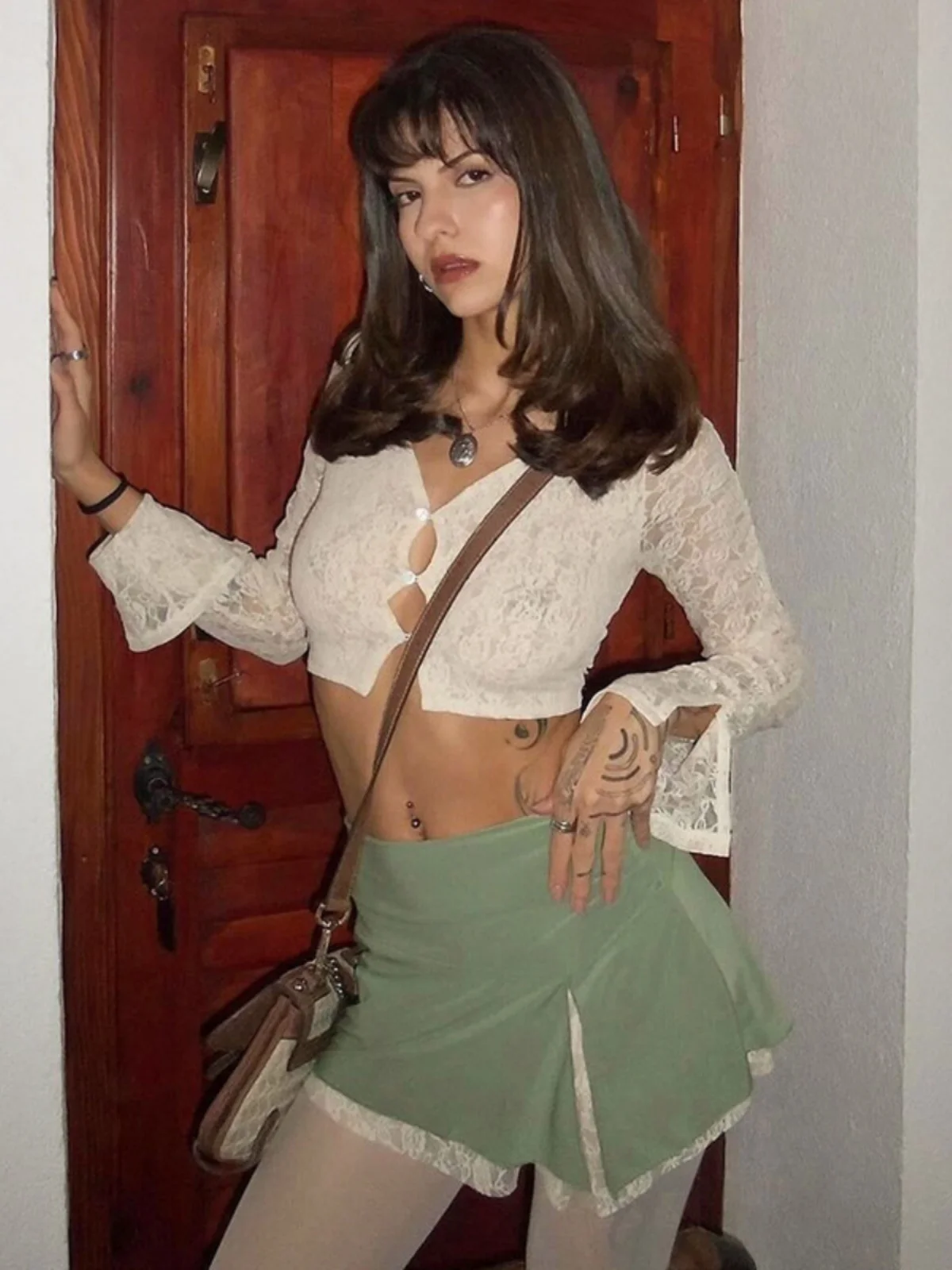 

Модная асимметричная кружевная короткая юбка для женщин, сексуальная, из полиэстера, премиум-качества, средней длины