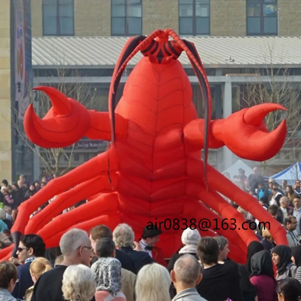 Promotion riesige aufblasbare LED-Garnelen, aufblasbarer Hummer, aufblasbare Garnelen-Maskottchen-Meeresfrüchte für Restaurant-Parade-Event-Werbung