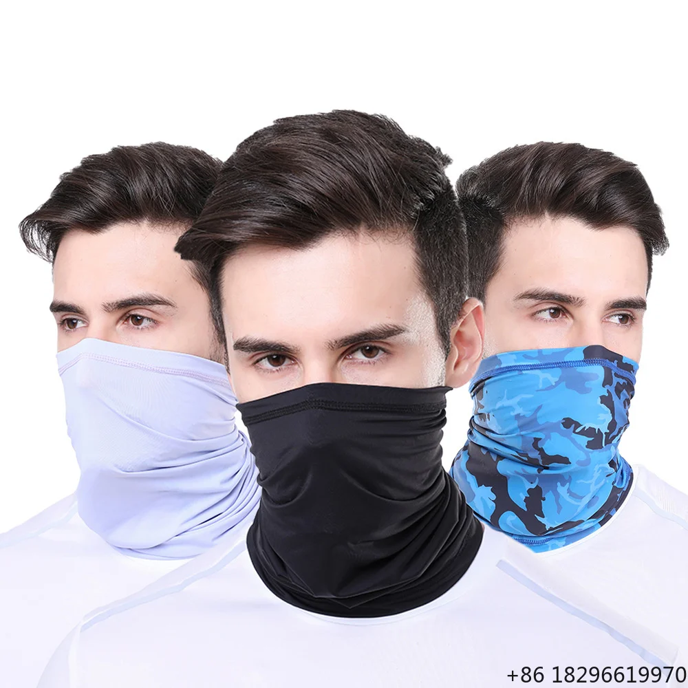 Custom Outdoor Sports Ice Silk Mask Multi-Functional Winter Neck Scarf for Men Women Summer Cycling Sun Protection Magic Scarf