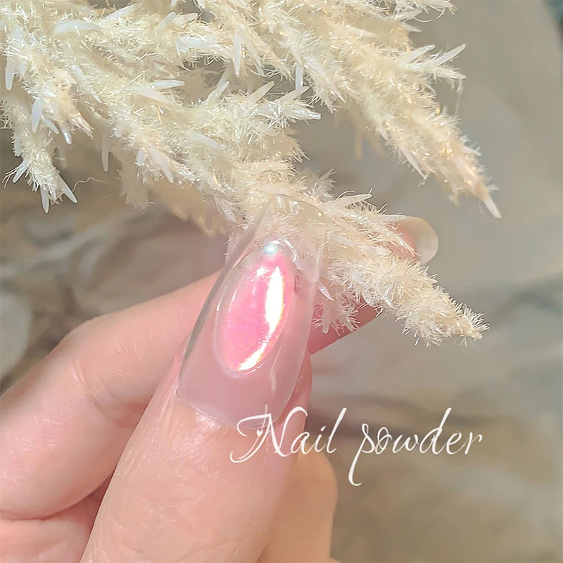 Aurora Spiegel Glitter Nail art Pulver Eis Chameleon Reiben Pigment Staub Sparkly Charme Nägel Design Zubehör DIY Dekorationen – Detail 5