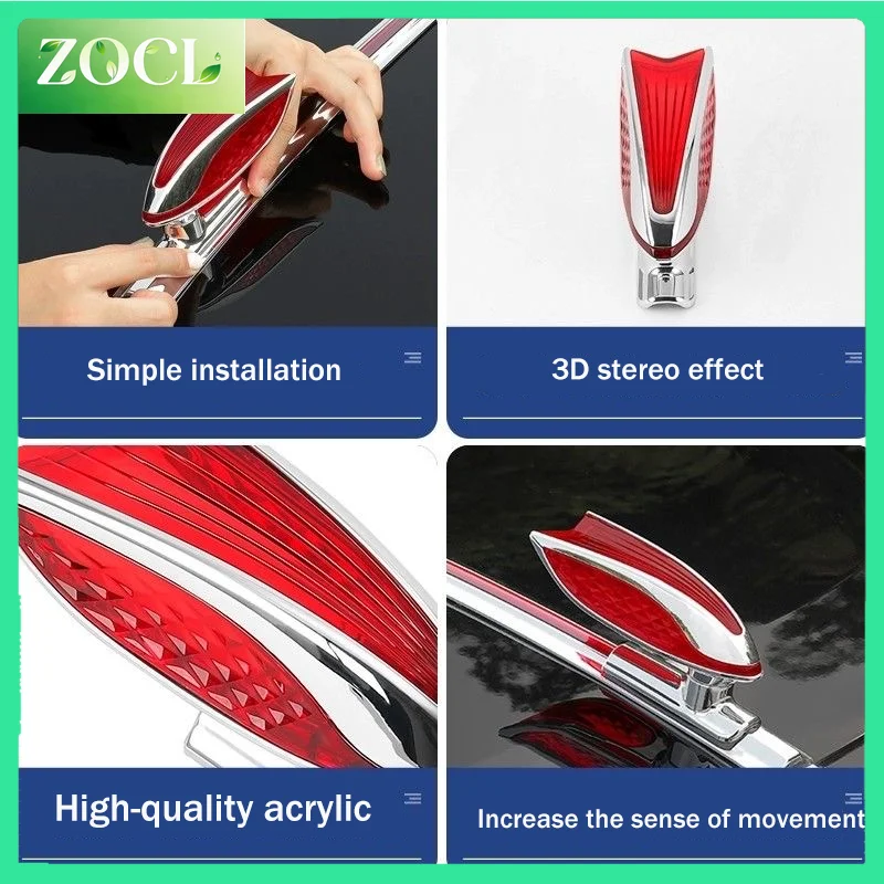 NewFor Hongqi Ousado HS3 HS7 HS5 EHS9 H9 H5 H6 2019~2025 Car Logo Engine Hood Stereo Emblems Streamer Light Modification Accesso