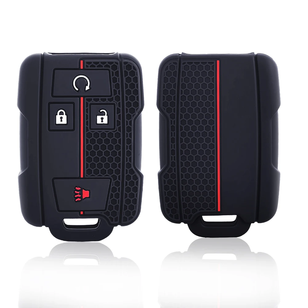 Étui pour clé de voiture en Silicone, pour Chevrolet Colorado Silverado 1500 2500HD 3500HD GMC Yukon Sierra Canyon, protecteur de clé à distance