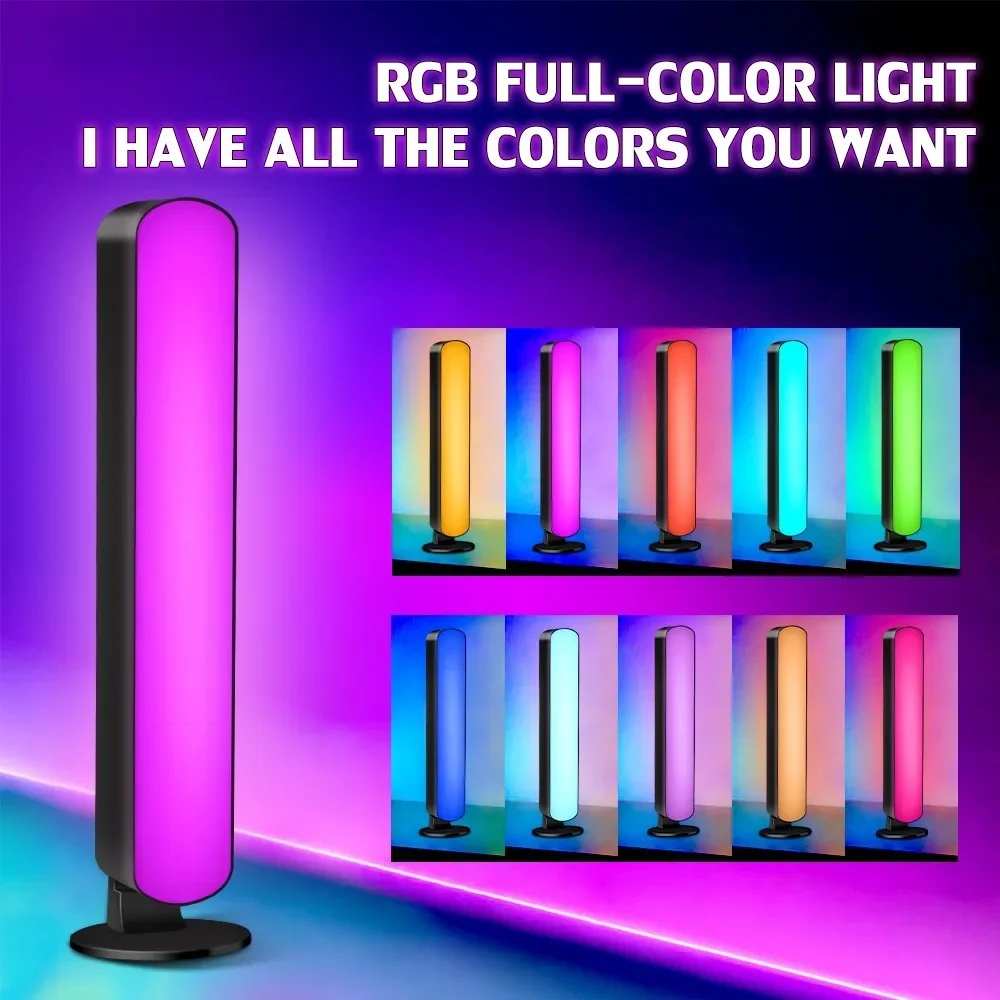 2PCS LED Pickup Light RGB Smart APP Control Symphony Lamp Bar Music Rhythm TV Ambient Light Gaming Room Table Night Light