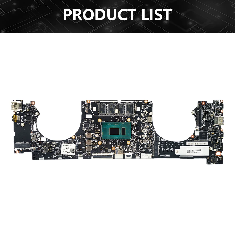 5B20Q38983 Mainboard For Lenovo Ideapad 720S-13IKB Laptop Motherboard ES322 ES323 NM-B491 With i5-8250U i7-8550U CPU 8G RAM