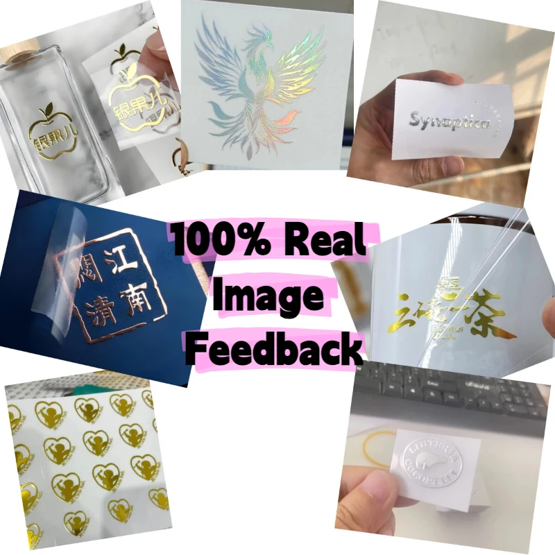100 Stück Aufkleber, personalisierte Metall-Gold-Aufkleber, Logo 3D UV DTF, individuelle Transferaufkleber, Hochzeitsetiketten, wasserdicht – Detail 3