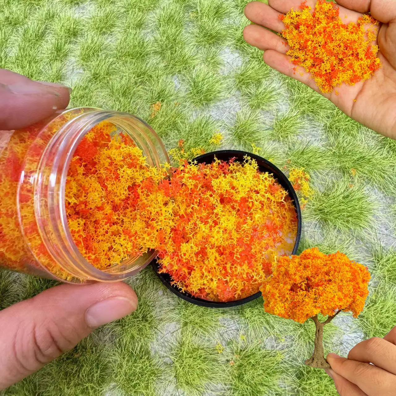 

30G/bag DIY Handcraft Landscape Sponge Tree Powder Multicolor Fake Lawn Material Grass Powder For Model Making Micro Scene Decor