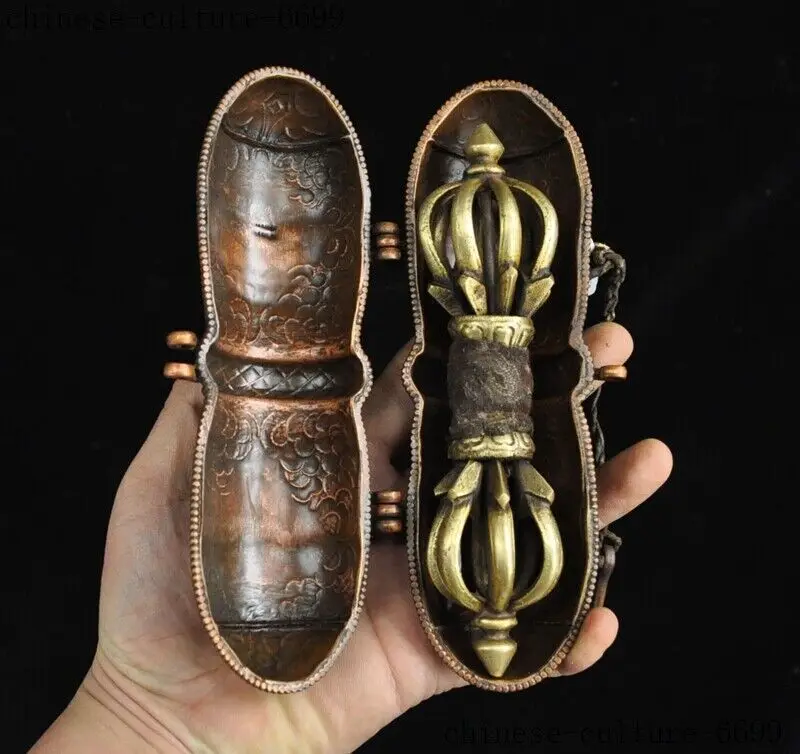 old Tibetan silver brass Vajra Dorje Phurpa Exorcism Talisman Exorcism FaQi set