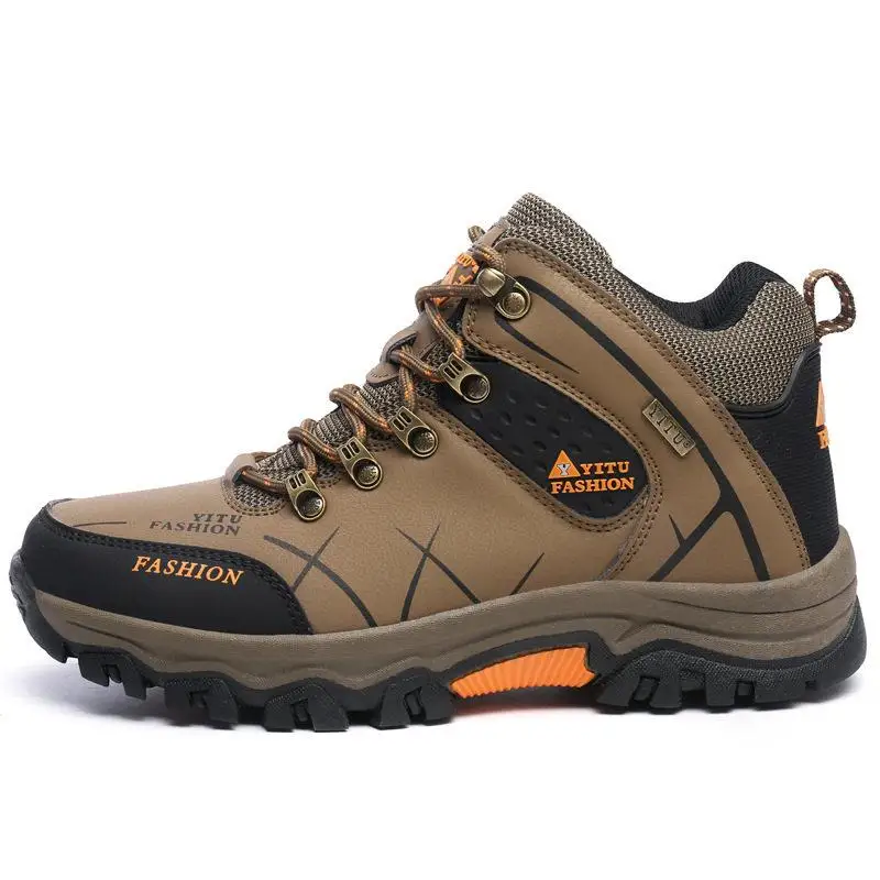 Men's Large Size Outdoor Sports Casual Shoes Breathable Thick Bottom Anti-slip Waterproof Hiking Shoes Mountain Climbing Shoes