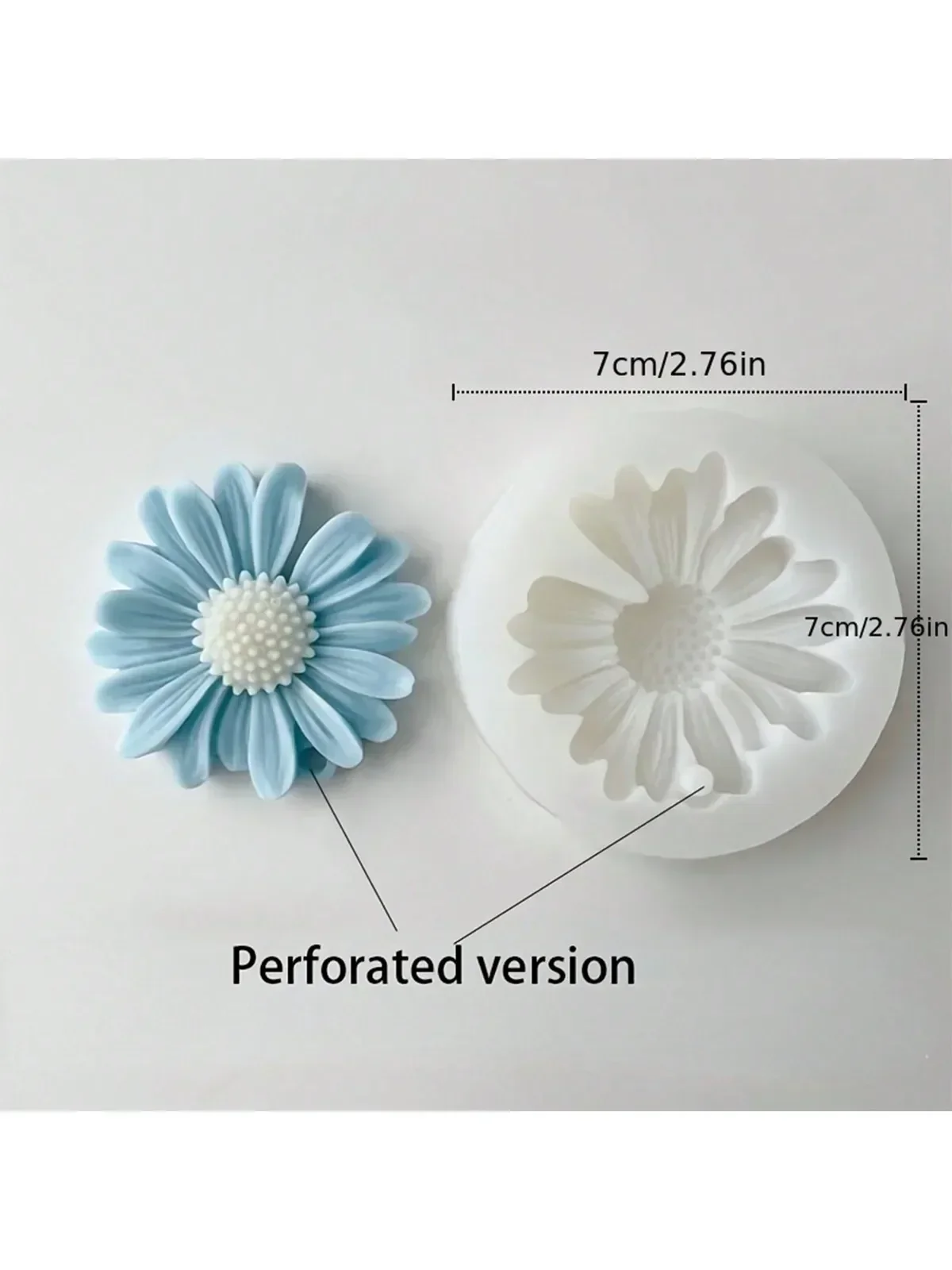 1pc Daisy Scented Candle Daisy Silicone Candle Mold Aromatherapy Soap Mold For Candle Making Kit DIY Flower Handmade Candle Mold