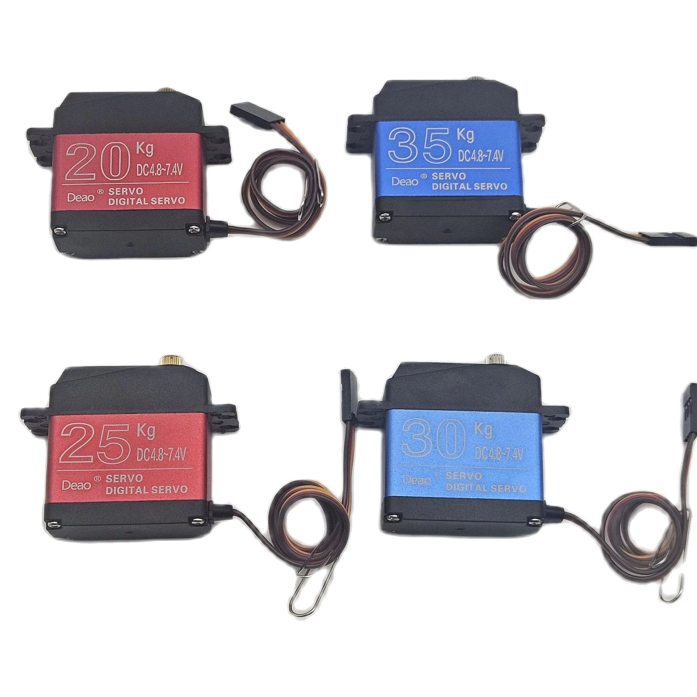 Servos à prova d'água 20kg 25kg 30kg 35kg 180 270 graus digital e servo de engrenagem de aço inoxidável à prova d'água para carro robótico