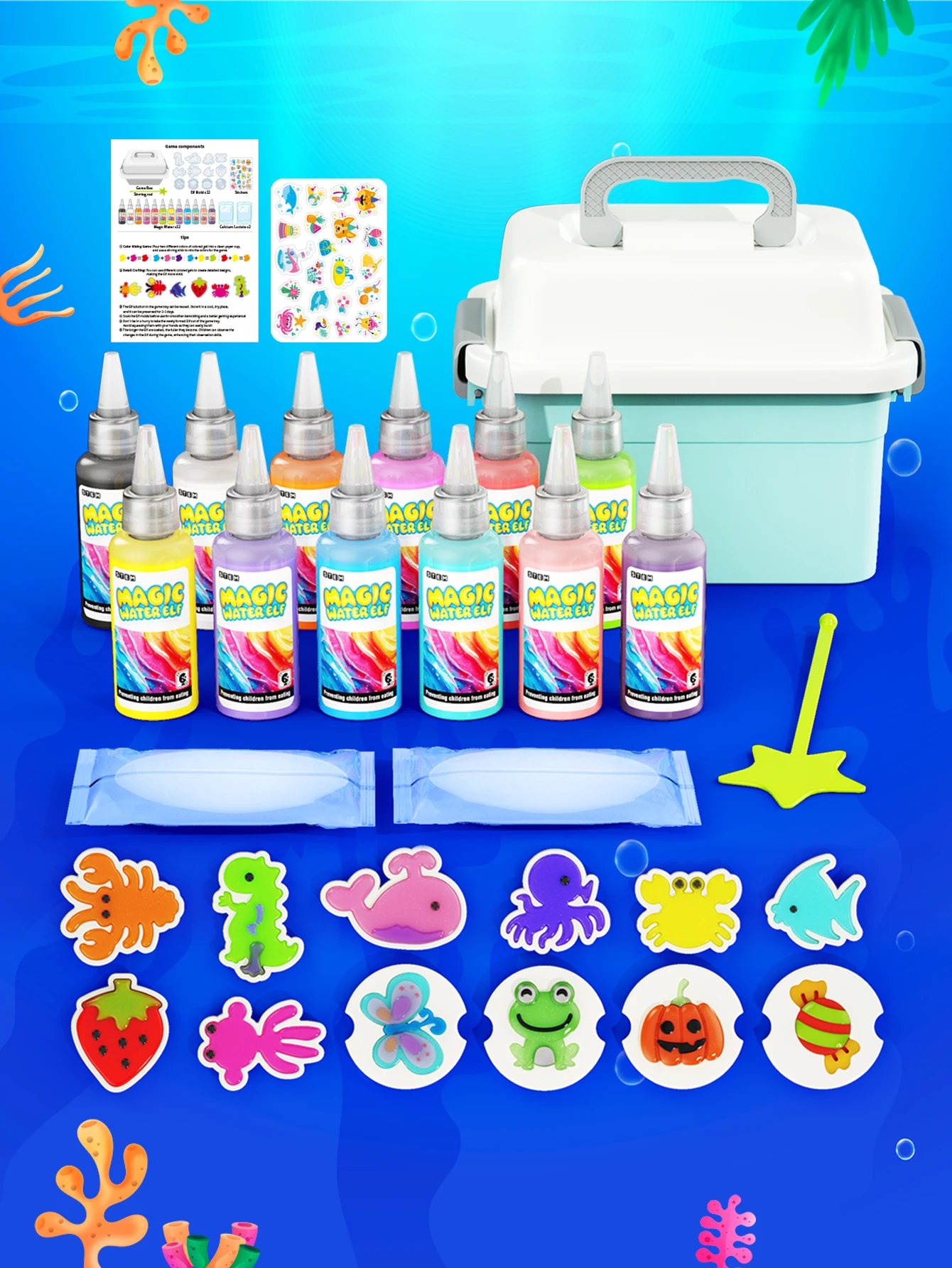 ชุดทดลองวิทยาศาสตร์สนุก, DIY Magical 3D Water Elf, ภาพวาด Graffiti ลอยของเล่น