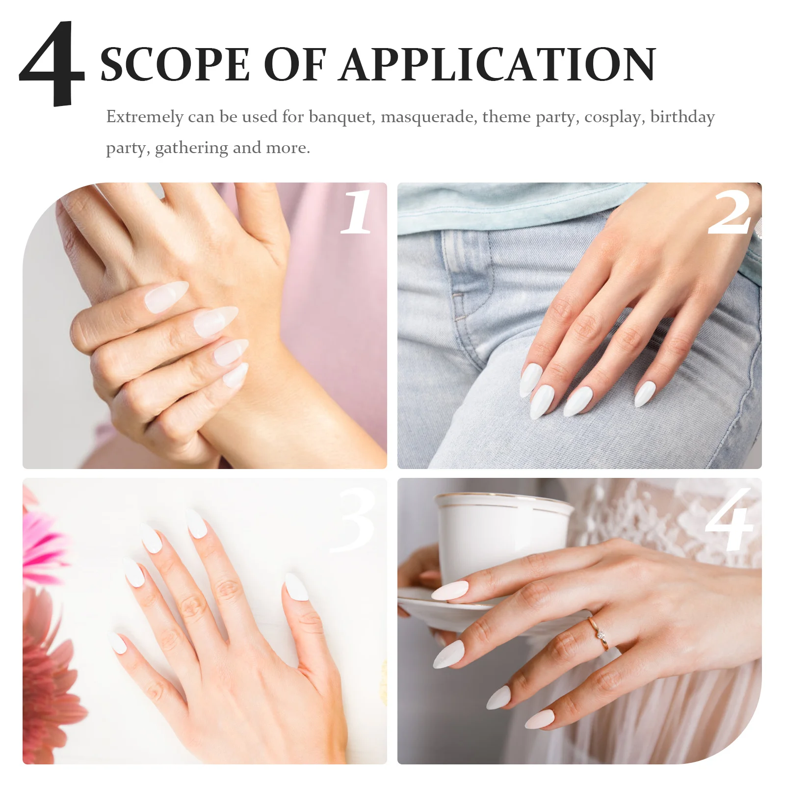 

500Pcs Clear False Nails Almond Tips Premium Durable Press on Nails for Special Occasions False Nail Tips Nail Art Supplies