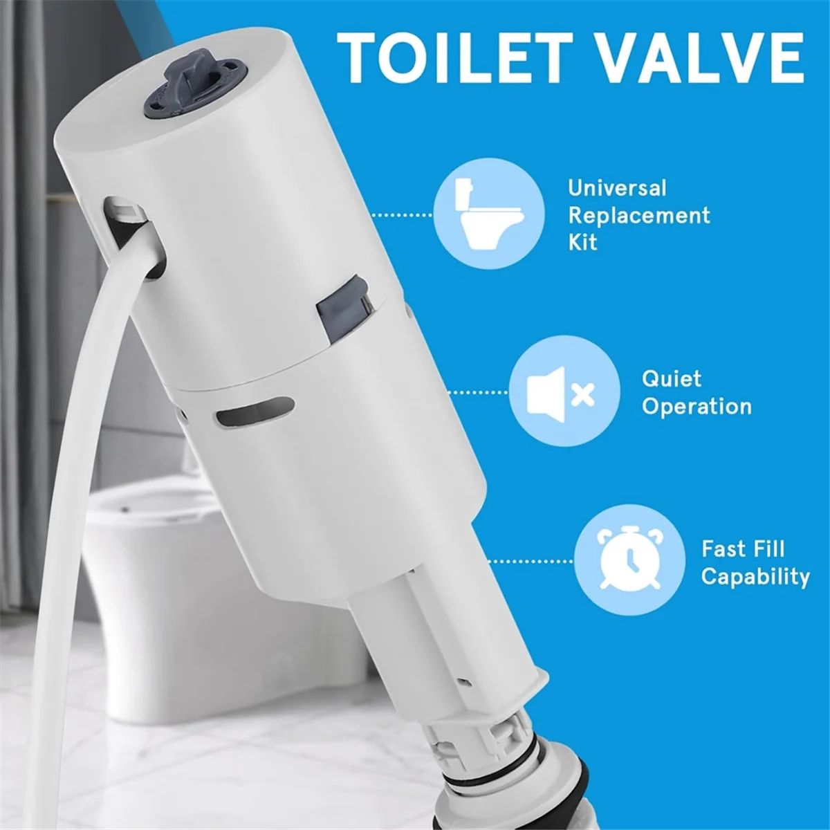 

Наполнительный клапан ABNH для унитаза, клапан наполнения унитаза, универсальный клапан, малошумный наполнительный клапан, сменный аксессуар для унитаза