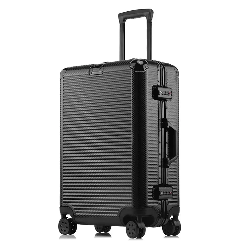 High Capacity Rolling Luggage Spinner Suitcase On Wheels Cabin Trolley Aluminum Frame Travel Bag