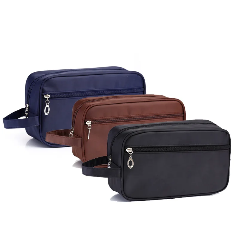 Men Waterproof Travel Toiletries Storage Bag Large Capacity Nylon Cosmetic Bag Portable Makeup Organiser Male Zipper Handbags