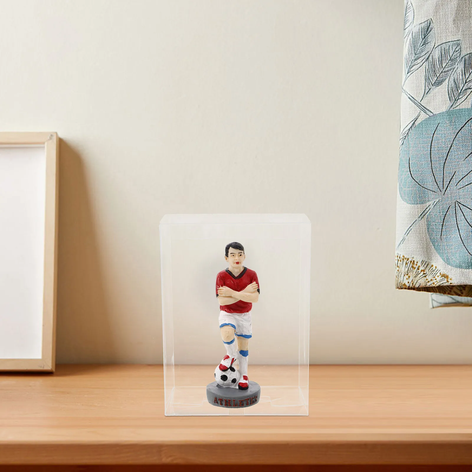 

5 Pcs Transparent Boxes Clear Display Case Stackable Dustproof PVC Storage for Figures Collectibles Miniature Container