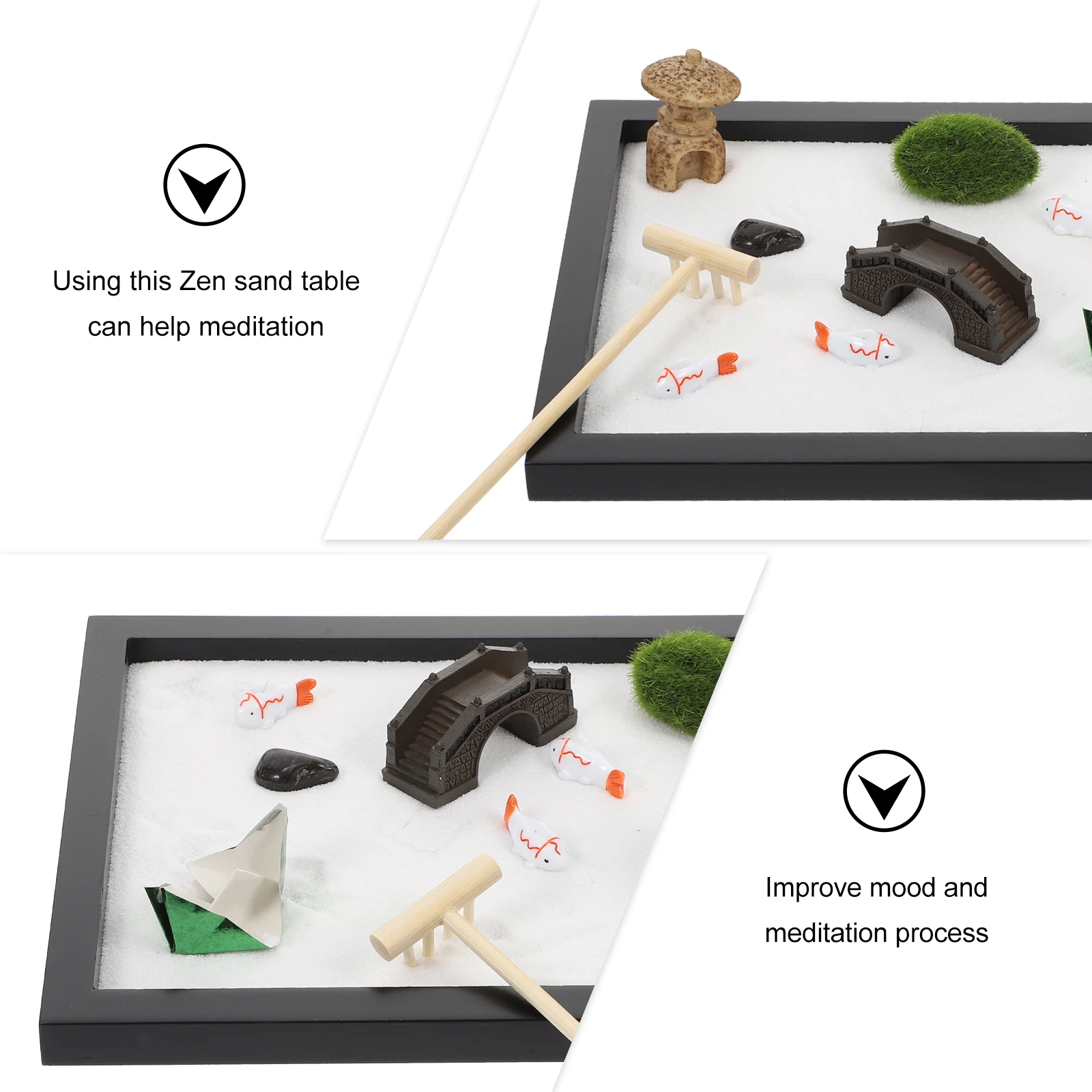 Zen S Table Artware ديكور سطح المكتب scape نموذج مكتب داخلي حديقة تململ لعبة تخفيف التوتر صندوق التأمل