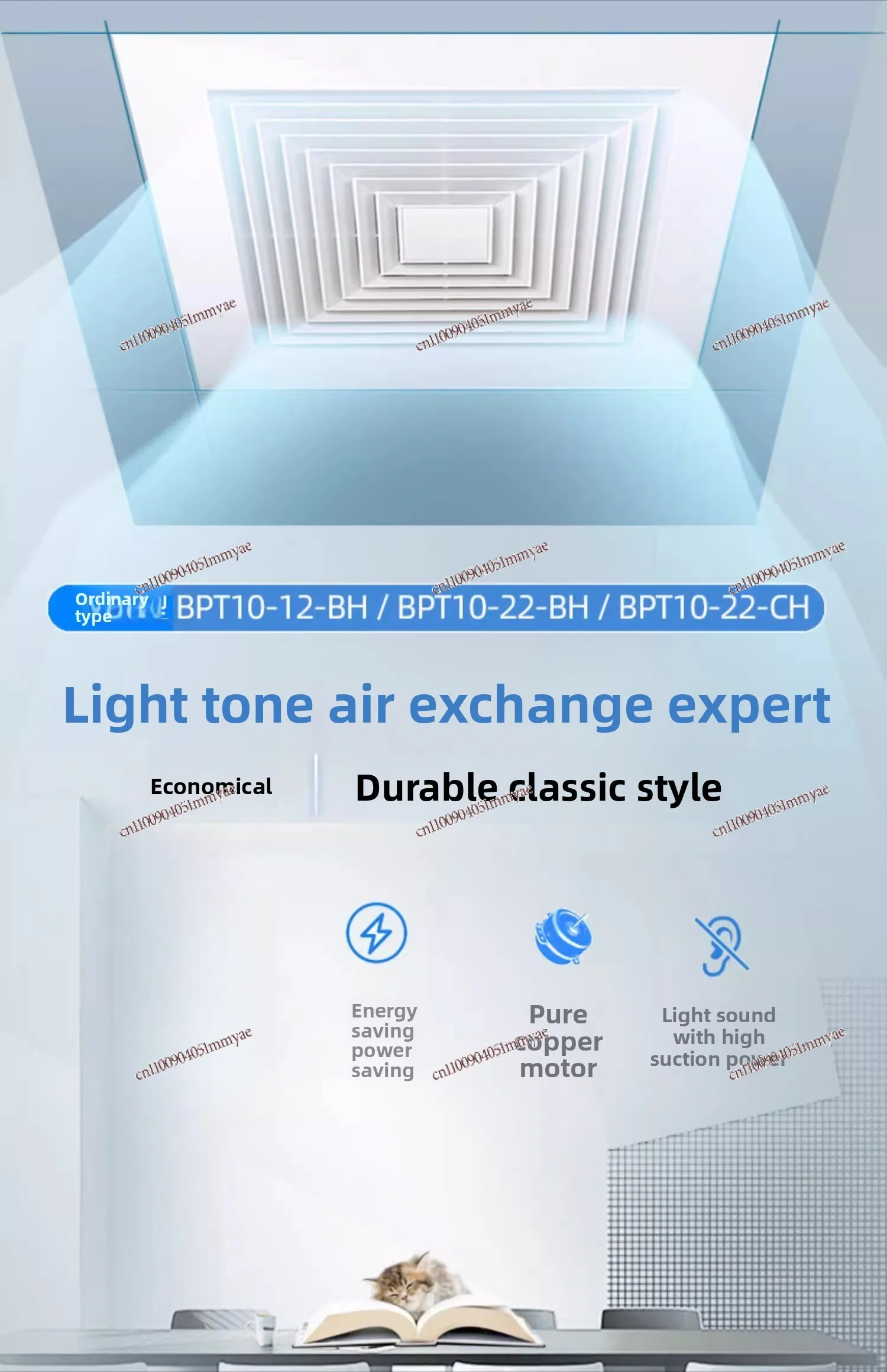 Exhaust fan ventilation Strong silent gypsum board ceiling Kitchen ceiling type