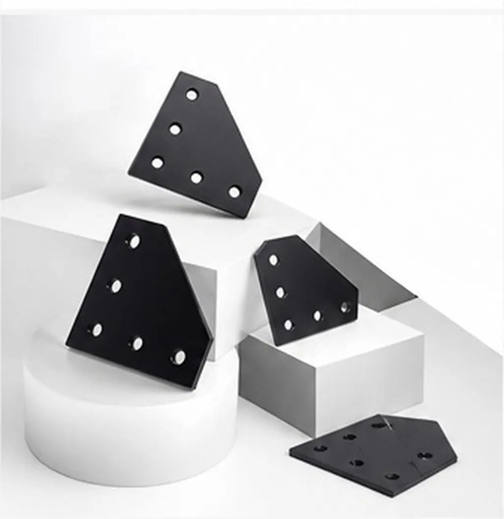 4Pcs L Shape Aluminum Corner Bracket Joining Plates for 2020 Profile 3D Printer Stable Connector