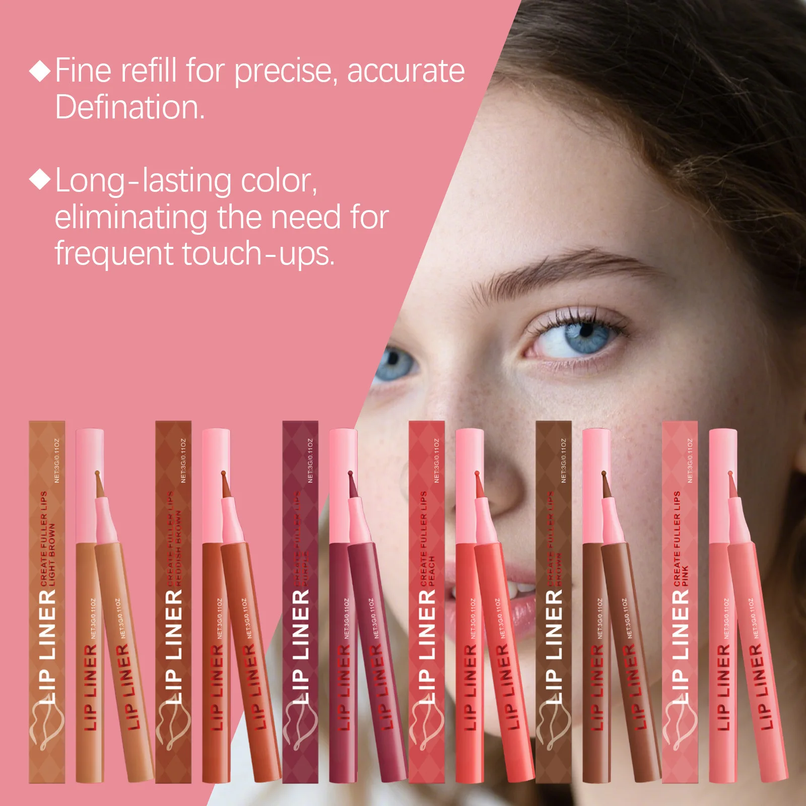 Matita per labbra opaca Rossetto rimpolpante impermeabile Rossetti opachi nudi naturali Tazza antiaderente Trucco per contorno labbra nude