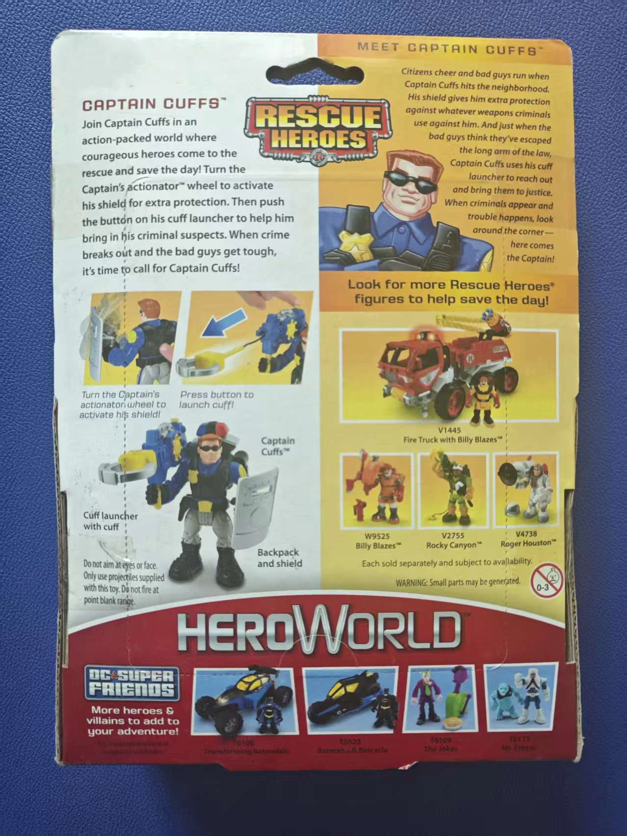 Rescue Heroes Captain Cuffs Action Figure Police Officer 2010 Vintage  Toys for Kids Gift