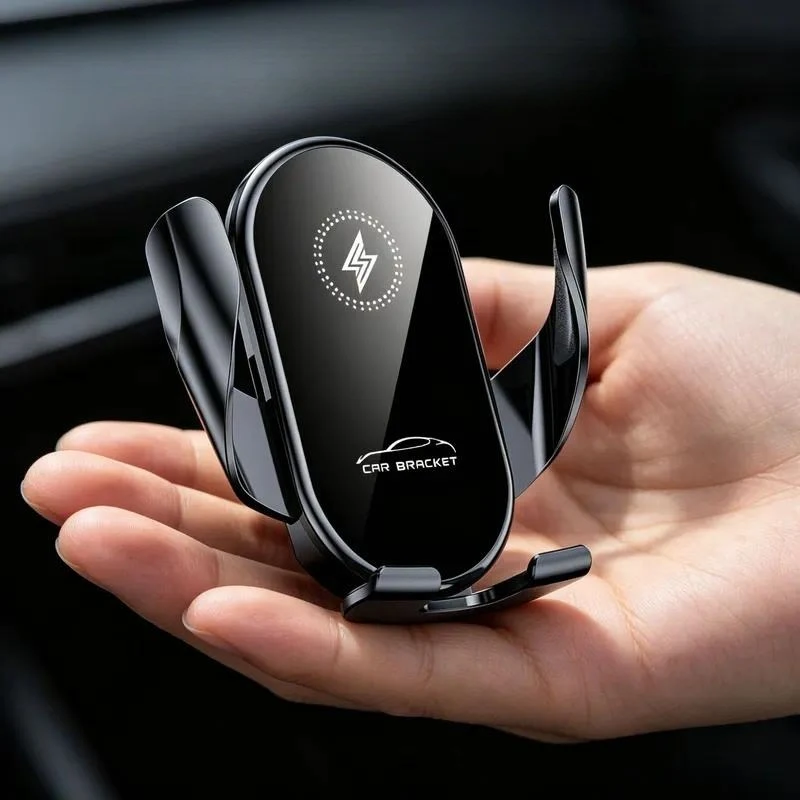 for Cross-border Gravity Automatic Clamping Car Wireless Charging Mobile Phone Holder Car Navigation Trend General Mobile