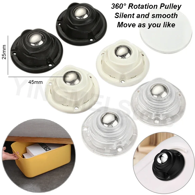 4 Teile/satz Heavy Duty Universal Rad Möbel Rollen Räder 360 °   Drehbare, stark selbstklebende Rollen aus Edelstahl