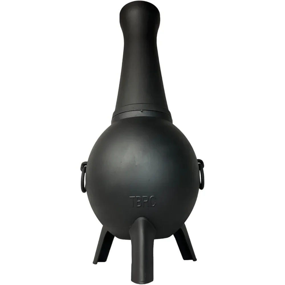 Cast Aluminum Deck or Patio Firepit - Sun Fire Outdoor Chiminea Fireplace by