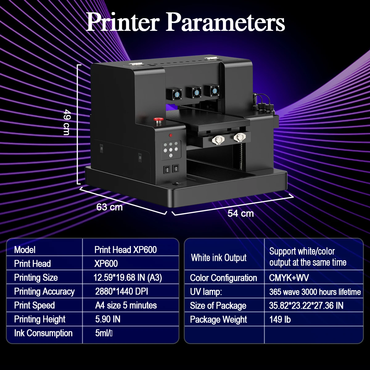 A3 XP600 Printer A3 UV DTF Printer Flatbed Printer For Acrylic Metal Phone Case Plastic Sticker Printing Machine A3UV Printer