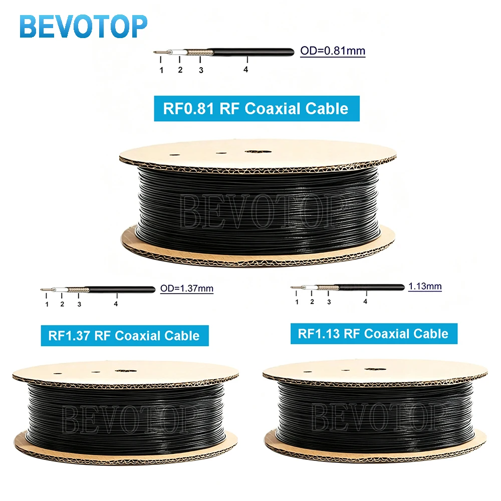 1M-500M RF0.81/1.13/1.37 RF Coaxial Cable Pigtail RF Coax Extension Cord Mini Wire for IPX-1/IPX-3/IPX-4 MHF4 Connector BEVOTOP