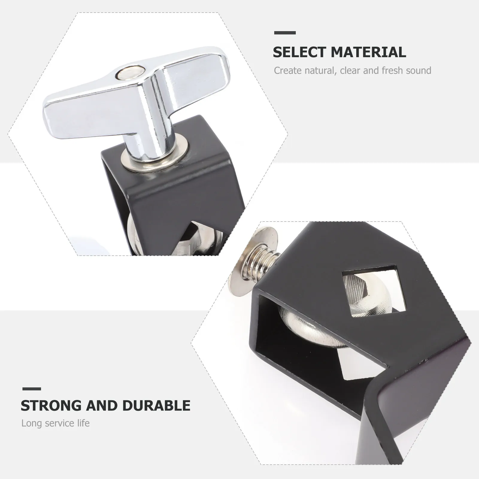 Adjustable Angle Drum Set Cowbell High Low Tone Block Drum Accessory Long Service Life Percussion Instrument High Low Cowbell