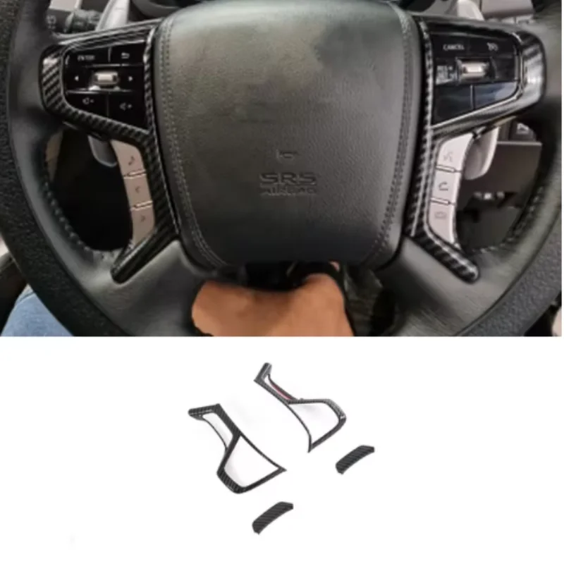 

For Mitsubishi Pajero/Montero/Shogun Sport 2020-2023 Interior Car Steering Wheel Decoration Cover Trim Frame Sticker Accessories