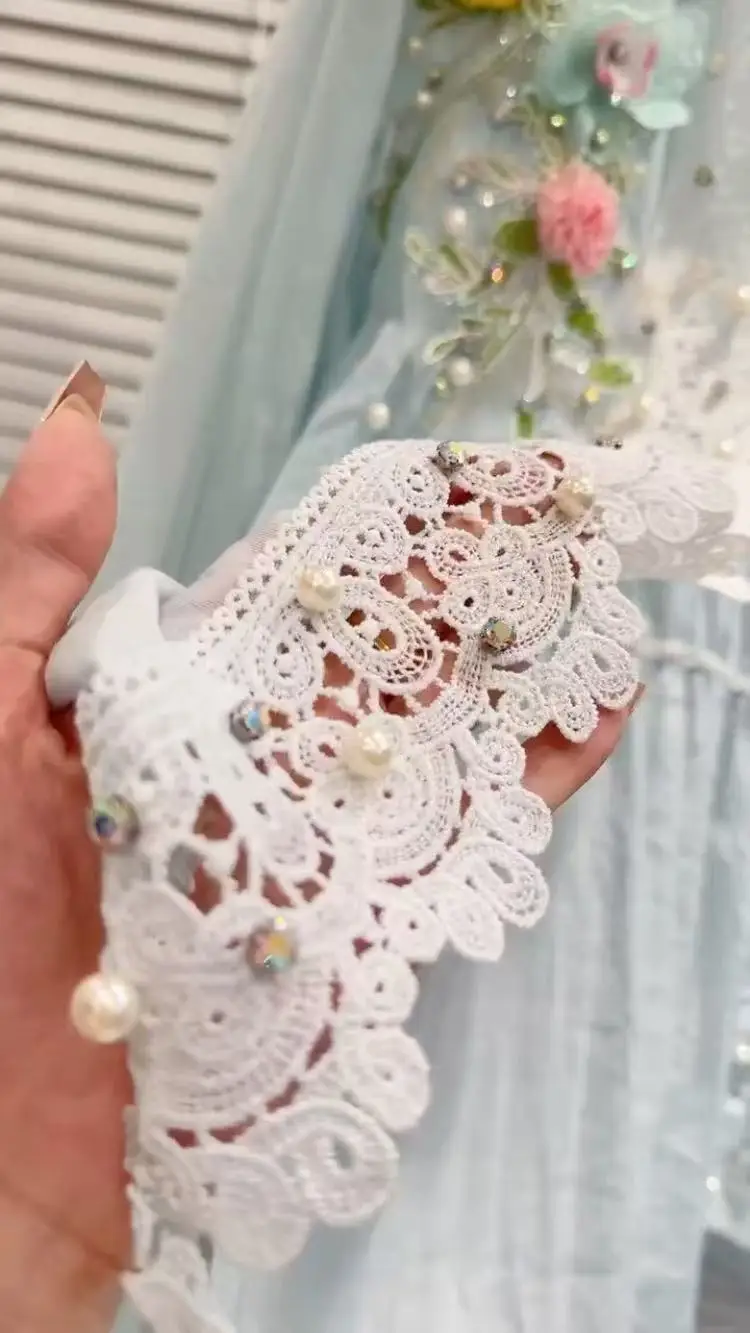 Neu atmungsaktive Kapuzen-Sonnenschutz-Shirts, Blusen für Damen, langärmelige Strickjacke, Tops, Spitzenstickerei, 3D-Blumen-Kleidung