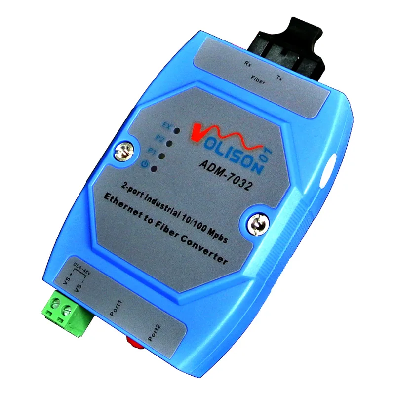 ADM-7032 SC SC1 FC Industrial 1 Optical 2  Optical Fiber Transceiver Photoelectric Converter Guide Rail