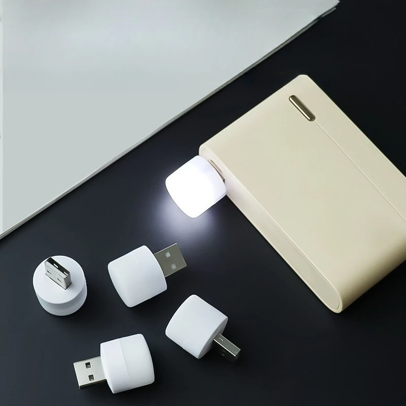 3/5Pcs Mini USB Night Light Warm White Eye Protection Book Reading Light-USB Plug Computer Mobile Power Charging LED night Lamp