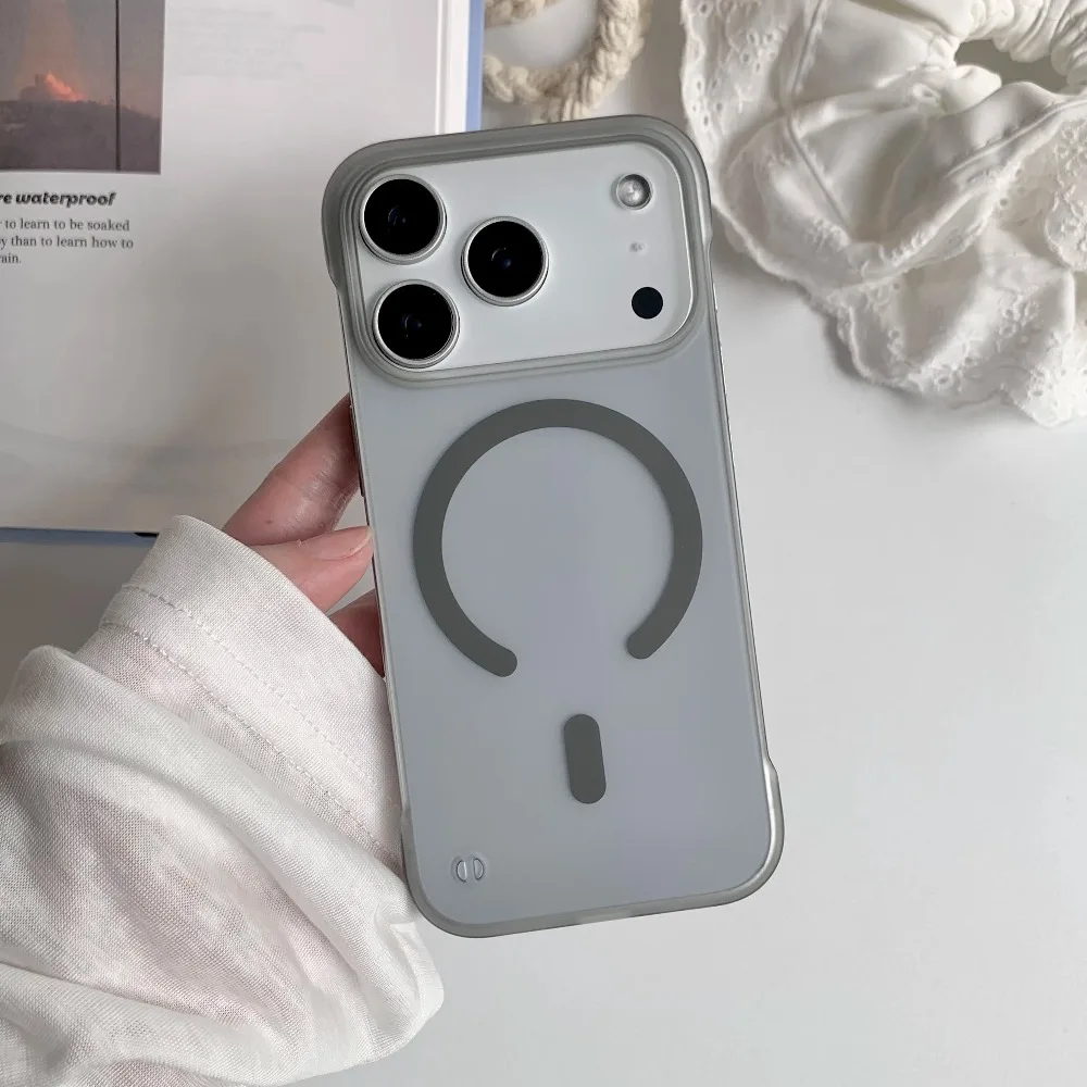 حافظة هاتف رفيعة غير لامعة من البولي كربونات لهاتف آيفون 17 اير 17 برو ماكس، 15، 16 بلس، 14، 13، 12، 11 برو ماكس، متوافقة مع المغناطيسي