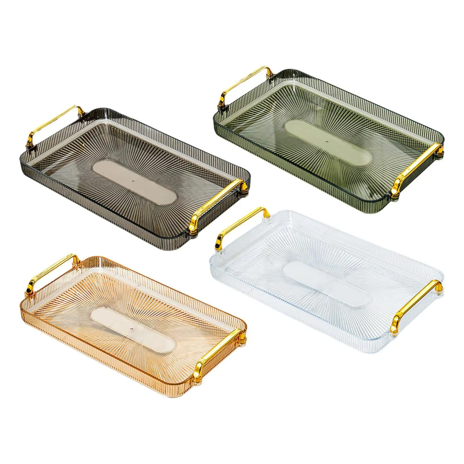 Serving Tray with Handles,Cosmetics Tray,Serving Platters,Bathroom Vanity Tray