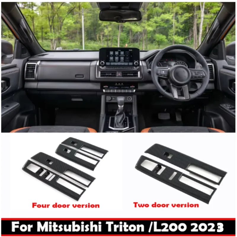 

For Mitsubishi Triton /L200 2023-2024 Door Armrest Panel Trim Window Lift Button glass rise swtich Cover interior car accesso