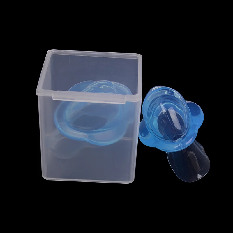 Blue Anti Snore Tongue Soft Transparent Medical Silicone Sleep Apnea Night Guard Anti Snore Device Stop Snore Tongue Retainer