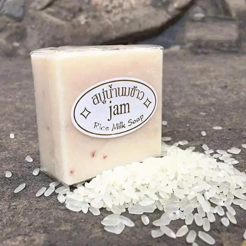 JAM Sapone al latte di riso 65g Originale Thailandia Importazione Sapone al latte di riso Saponi sbiancanti Capra konوSapone fatto a mano per il viso Savon