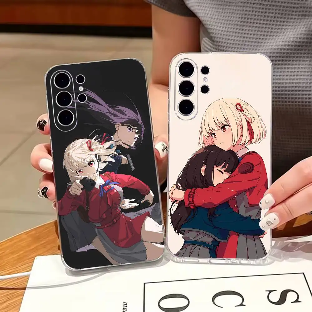 Lycoris Recoil Takina Chisato Phone Case For Samsung S25,S24,S21,S22,S23,S30,Ultra,S20,Plus,FeTransparent Cover