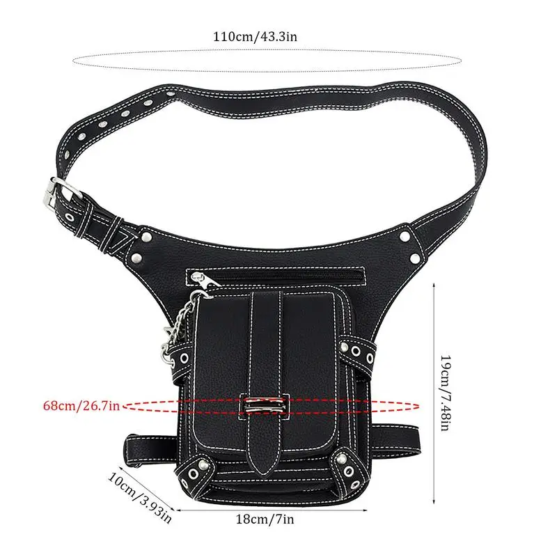 Steampunk Waist Leg Bag Motorcycle Bag Drop Leg Bag Leg Pouch Waterproof Holster Bag Motorcycle Backpacks For Men Motorcycle