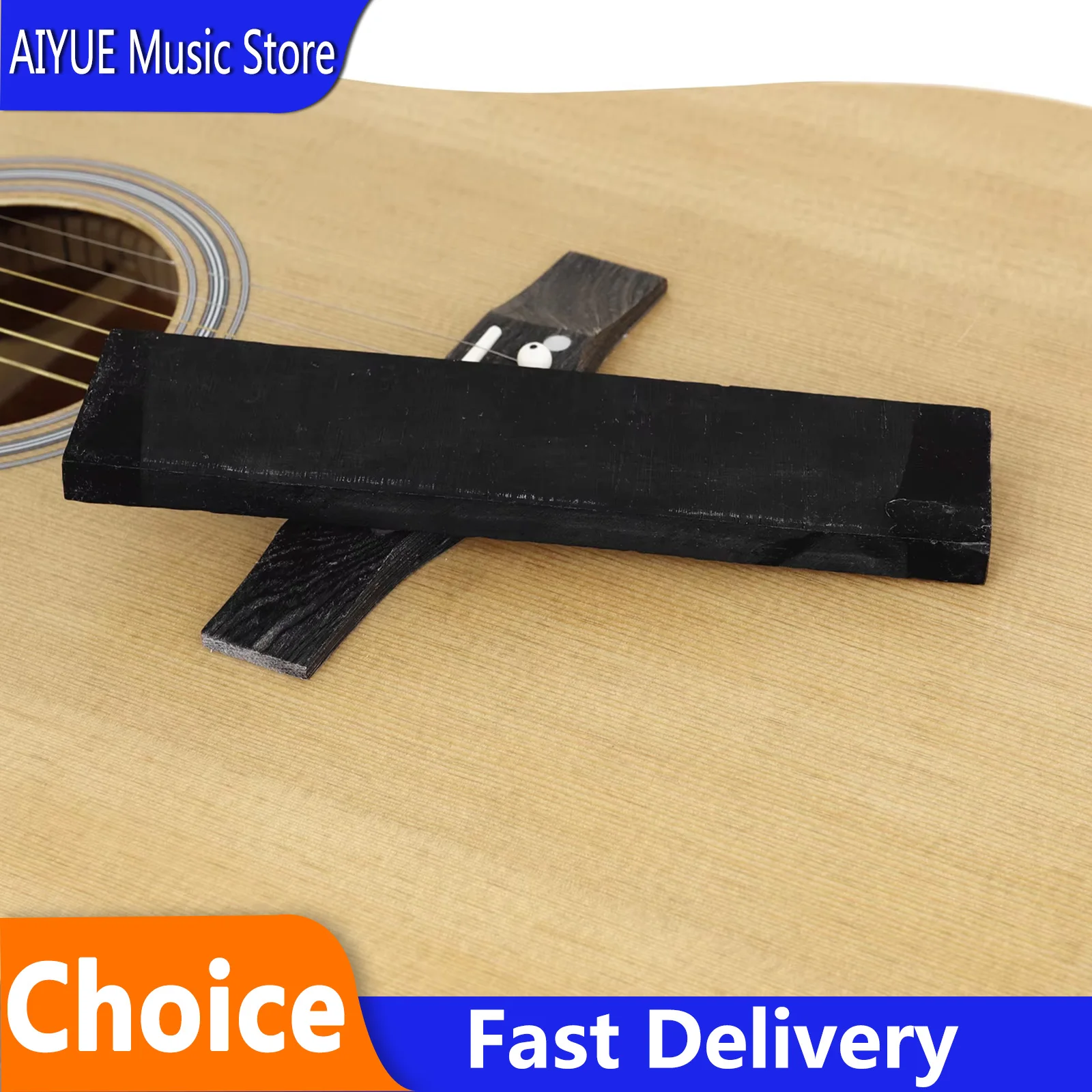 acoustic-guitar-saddle-bridge-raw-material-ebony-wood-anti-corrosion-wood-block-folk-guitar-qin-ma-qin-qiao-guitar-parts