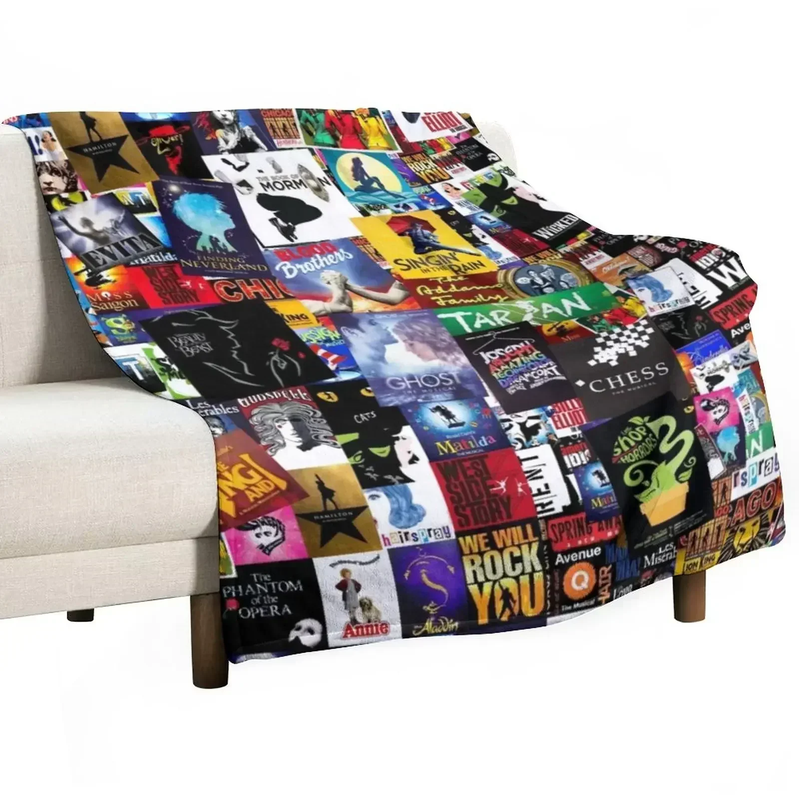 Musicals Collage IV Original Throw Blanket Summer blankets ands Flannels Hairy Blankets