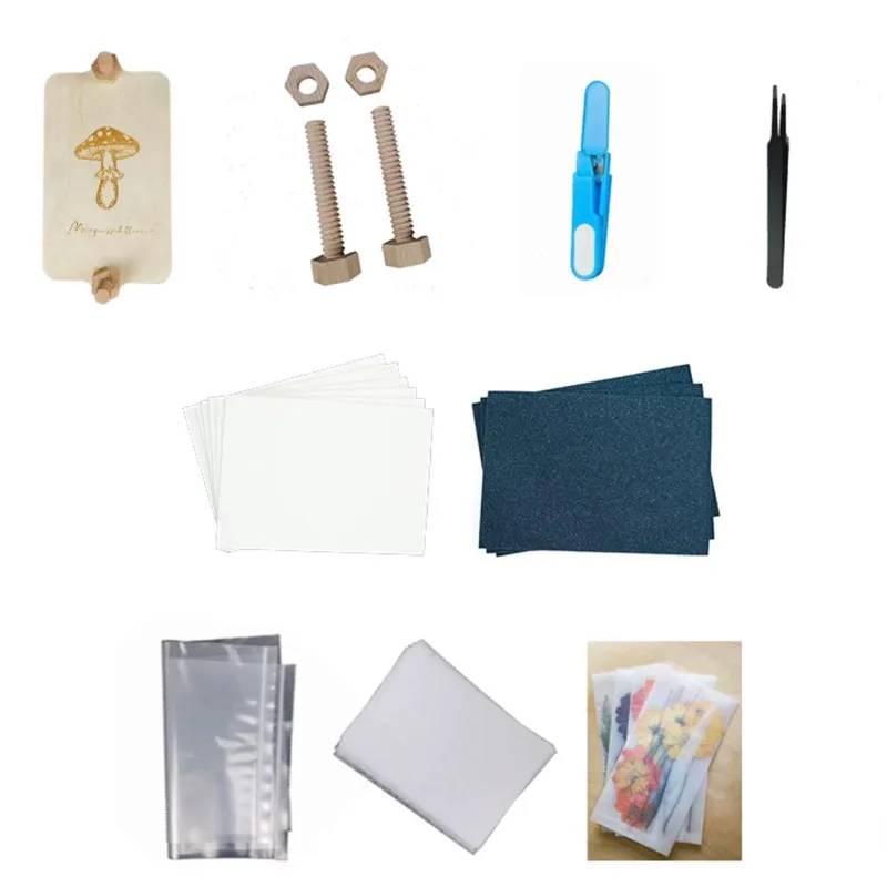 DIY Mini Flower Press Kit - Plant Specimen Making Tool for Crafting Dried Flower Art Home Garden Decor