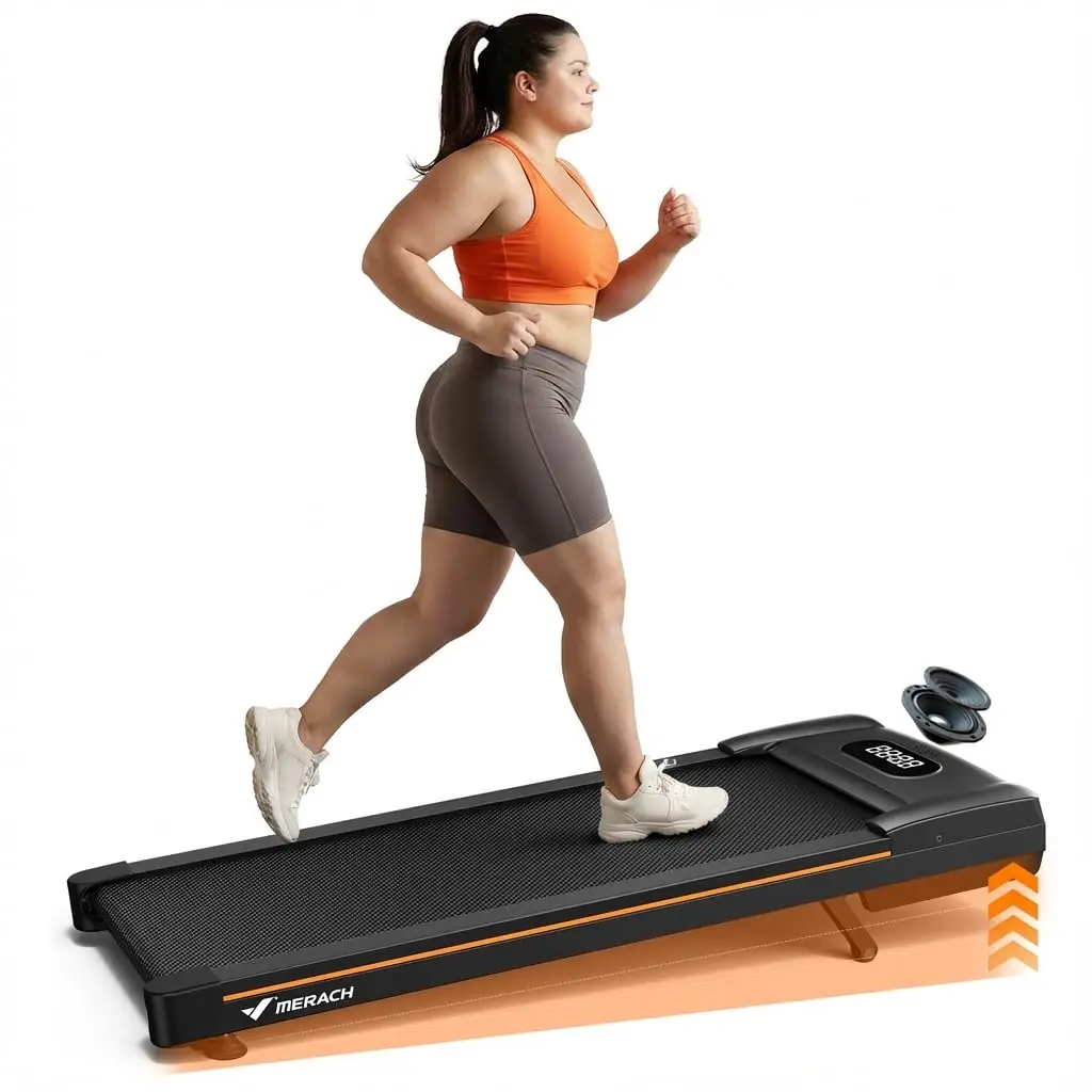Walking Pad Treadmill 10% Auto Incline, 350LBS Under Desk Treadmill, 3.0HP with BT Speaker & Remote & APP, Customized