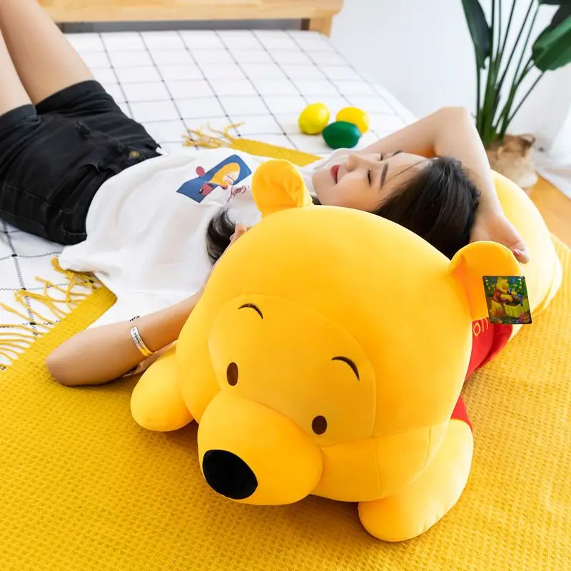 Grande Winnie The Pooh Brinquedos Recheados, Urso de Pelúcia Gigante, Ornamento do Quarto Bonito, Almofada para Decoração, Presente de Páscoa 55cm