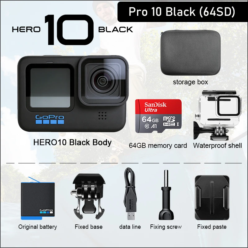 GoPro HERO10 Black 5.3K Action Camera 23MP